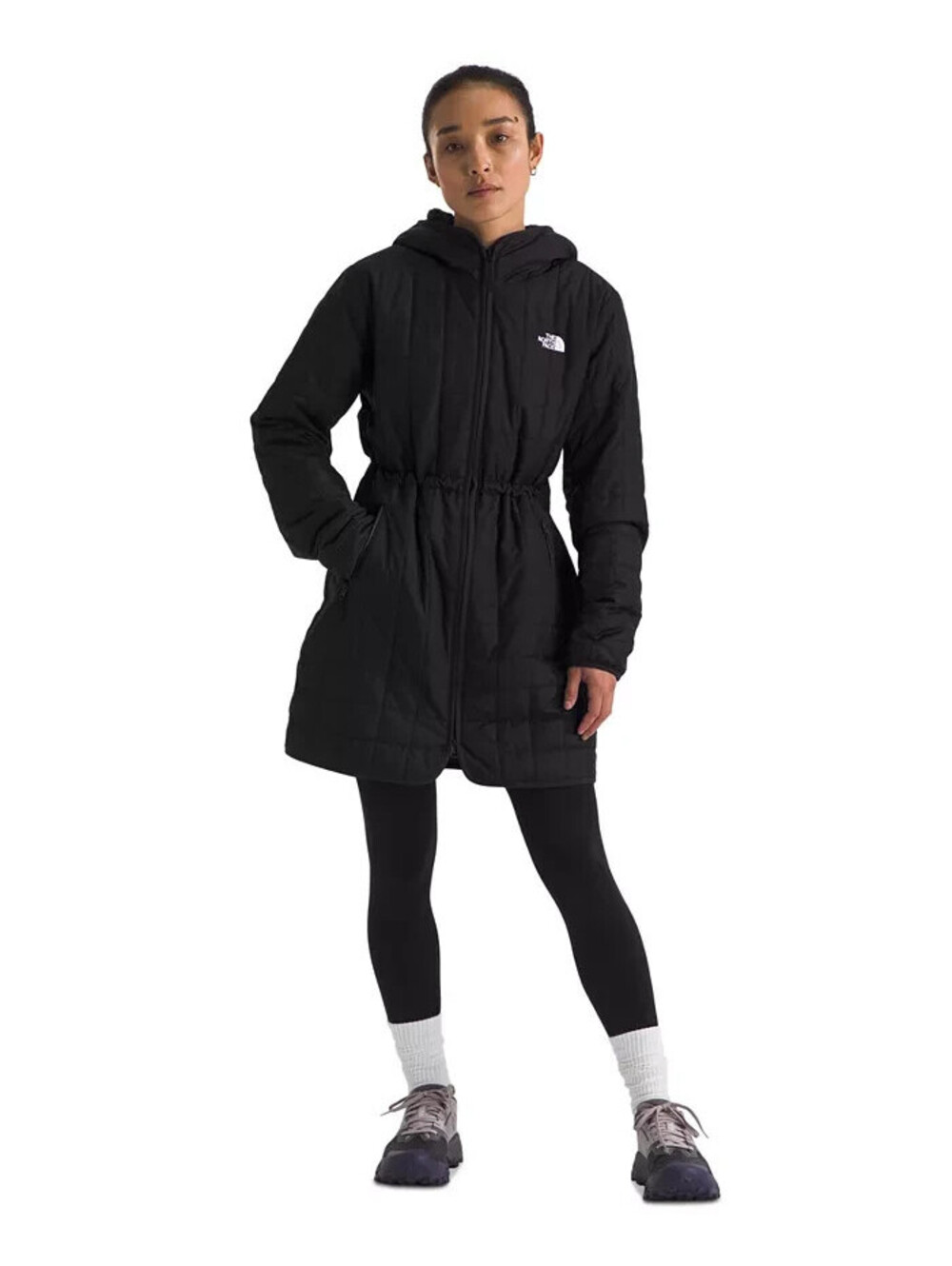 $280 THE NORTH FACE Women’s Thermoball Hooded Parka Coat Puffer Black Jacket XL
